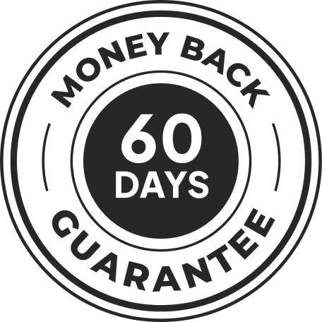 60-day money-back guarantee seal